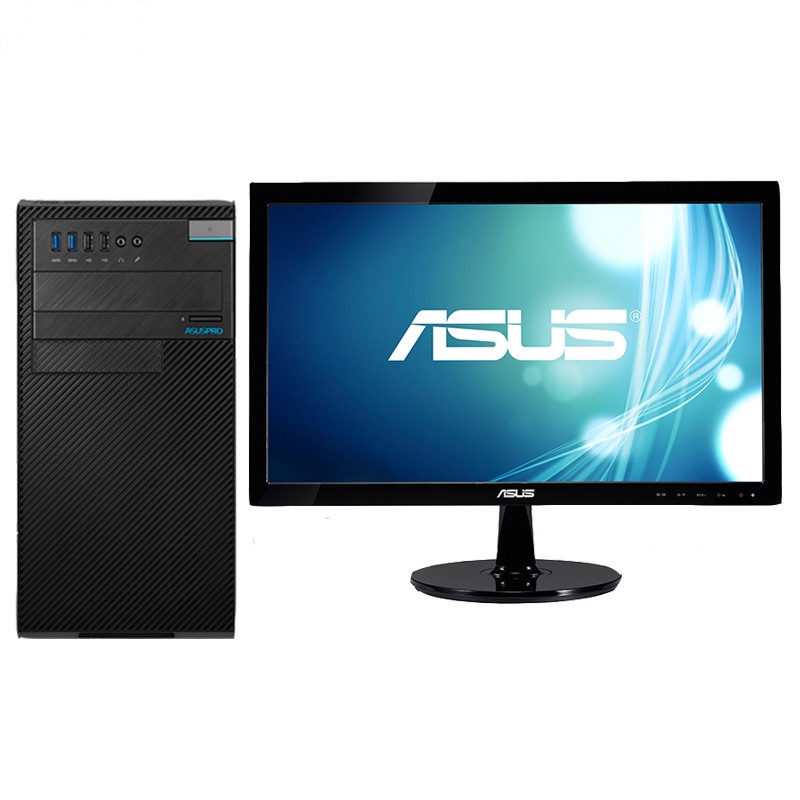 华硕(ASUS)D520MT台式电脑 G4400 4G 500G 集显 DOS 19.5寸显示器 三年保修