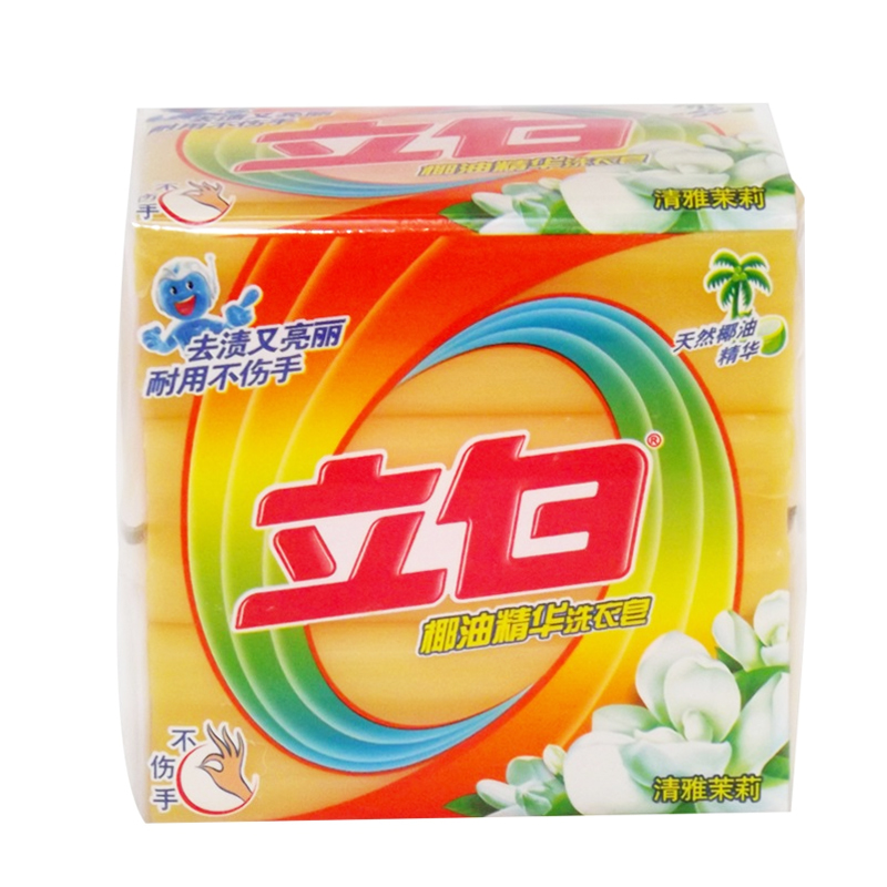 立白 不伤手 椰油精华 洗衣皂 四块装(122G*4)