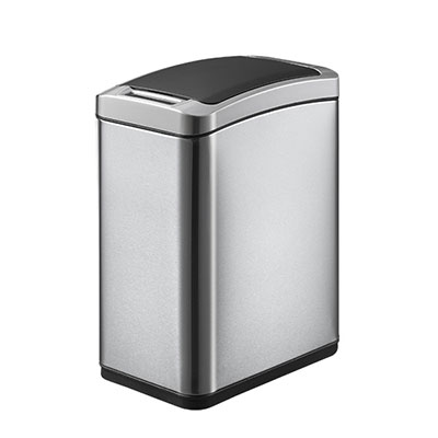 EKO(宜可） 智能感应垃圾桶 家用卫生间防水不锈钢自动小号垃圾筒 9229 砂钢 8L
