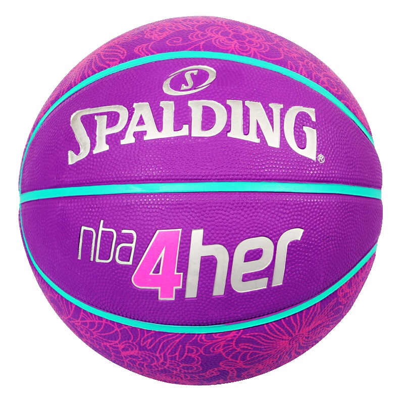 斯伯丁SPALDING篮球通用篮球 83-051Y 女子篮球 NBA 4HER系列 橡胶材质 6号篮球 紫色
