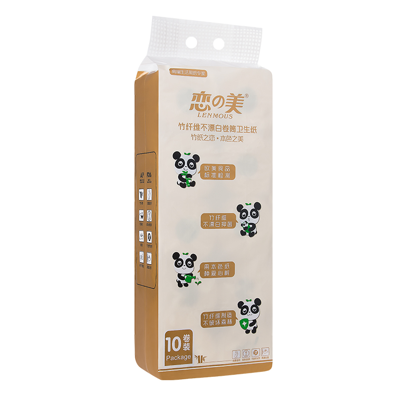恋の美 熊猫 有芯 卷筒卫生纸 LM-5502-10 卷纸(箱*2提*10卷)(计价单位:箱)