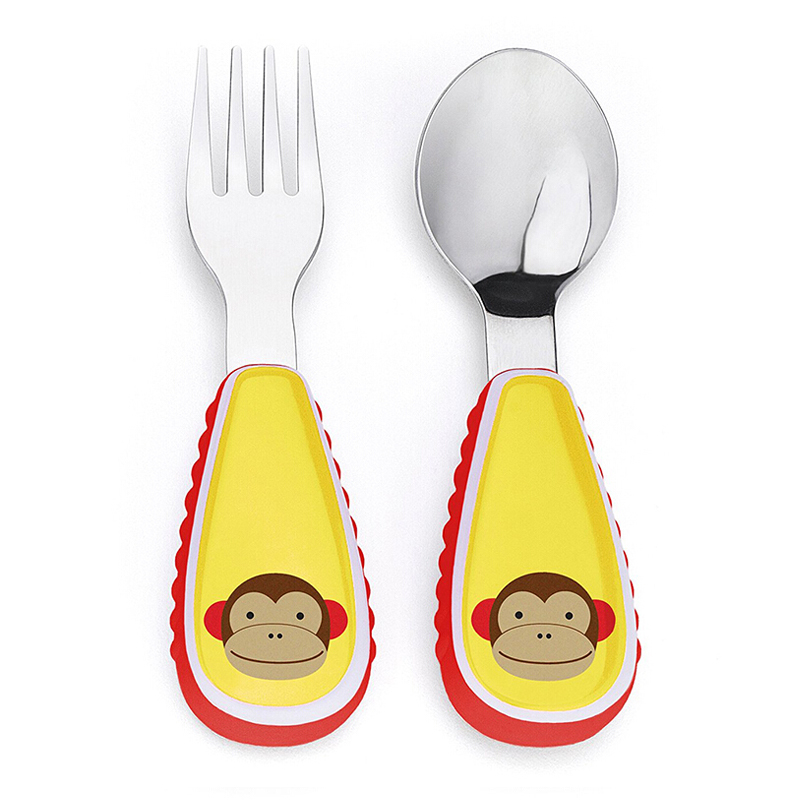 SKIP HOP儿童不锈钢叉勺餐具套装 辅助儿童就餐 12个月以上