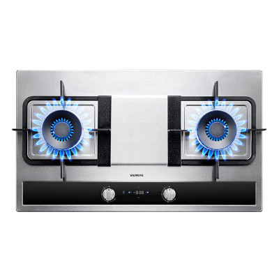 西门子(SIEMENS)不锈钢面板嵌入式燃气灶JZT-ER8PM255MP 双眼5.0kw大火力灶 天然气