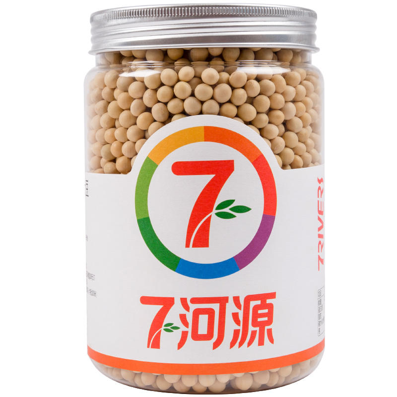 七河源有机黄大豆1kg 无添加 可发豆芽 打豆浆 大豆 东北 五谷 杂粮 桶装 大米伴侣 黄豆