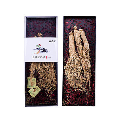 抚参堂 长白山人参 全须生晒参白参礼盒装 3支45g/盒