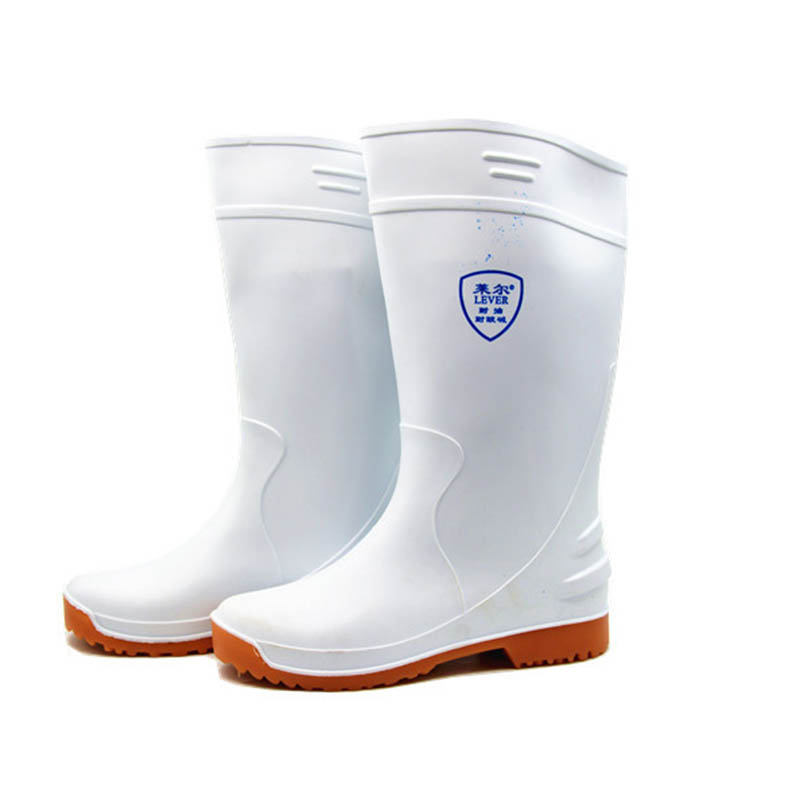 莱尔 白色 牛筋底 中筒雨鞋 40 码 SF-11-03（双）