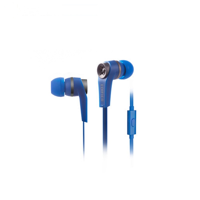 Edifier/漫步者 H275P耳机入耳式魔音面条耳塞通用手机耳麦重低音深空蓝