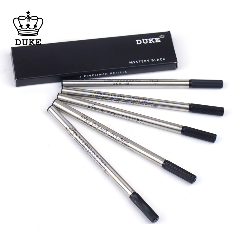 公爵(duke)宝珠笔芯公爵原装黑色0.5mm宝珠芯0.7mm宝珠笔芯中性替换笔芯5支装