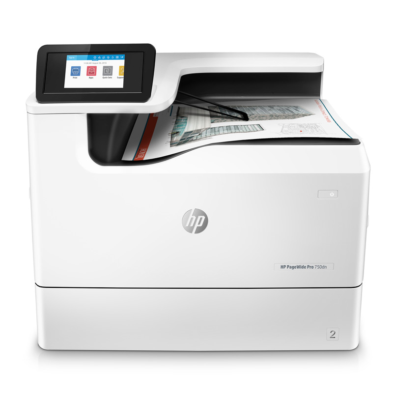 惠普(HP)PageWide Pro printer 750DN彩色A3系列双面打印页宽高速企业级打印复合机(优享服务)