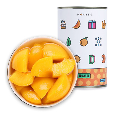多儿比dolbee 多果块黄桃水果罐头425g 休闲零食品 年货特产