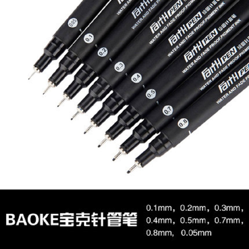 宝克 0.5mm 黑色 针管式 签字笔 BK600 (支)