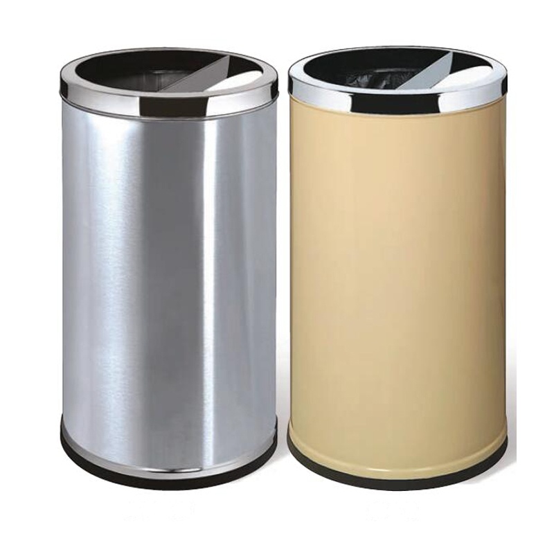 南(南方) φ380x720mm 镜钢头砂纹钢身 港式垃圾桶 GPX-110A 05 (个)