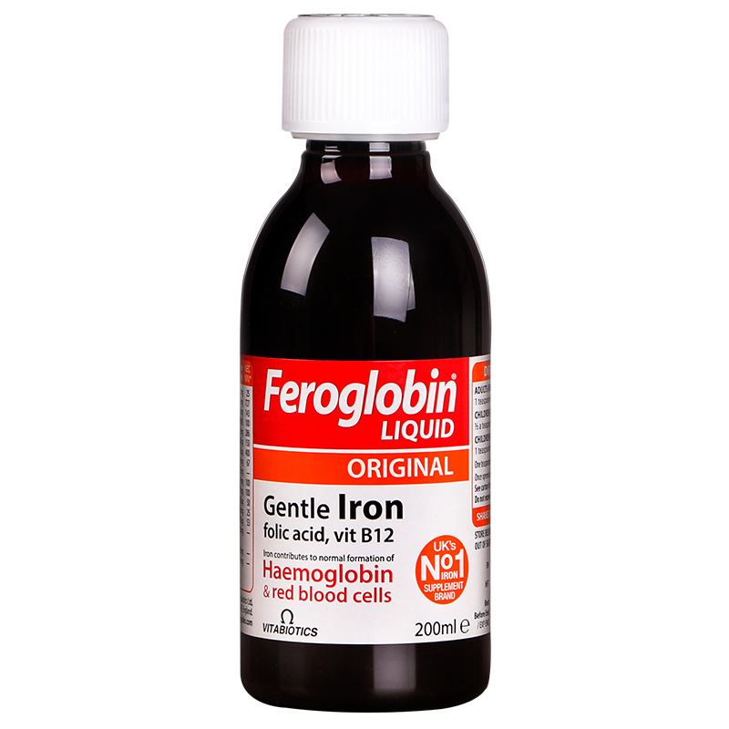 薇塔贝尔(VITABIOTICS) Feroglobin B12进口补铁补锌口服液(基础版)200毫升/瓶 3岁以上