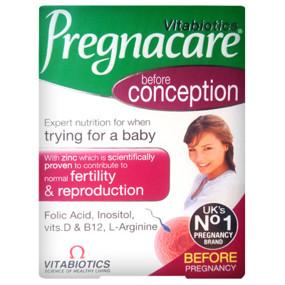 [临期清仓]薇塔贝尔(VITABIOTICS Pregnacare)进口营养素 孕前(孕早、孕中期)营养片 30粒/盒装