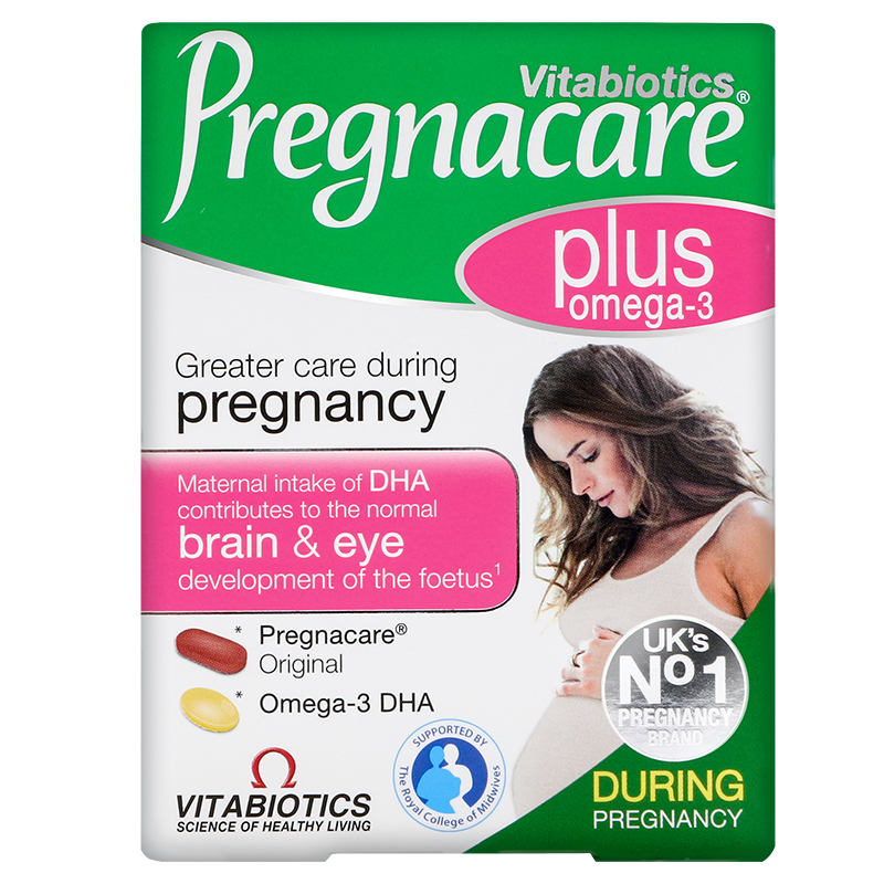 薇塔贝尔(Vitabiotics Pregnacare)进口孕妇维生素叶酸+鱼油 56粒/盒装 怀孕中女性适用