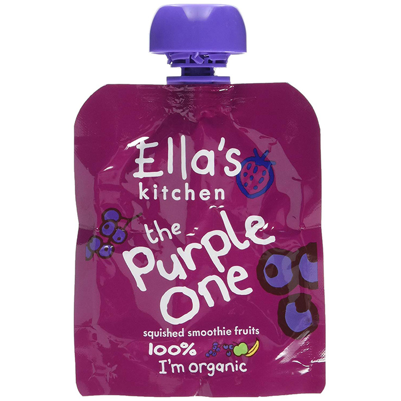 艾拉的厨房(Ella's Kitchen)有机紫色香蕉苹果黑加仑蓝莓混合果泥 90克/袋装 6个月以上