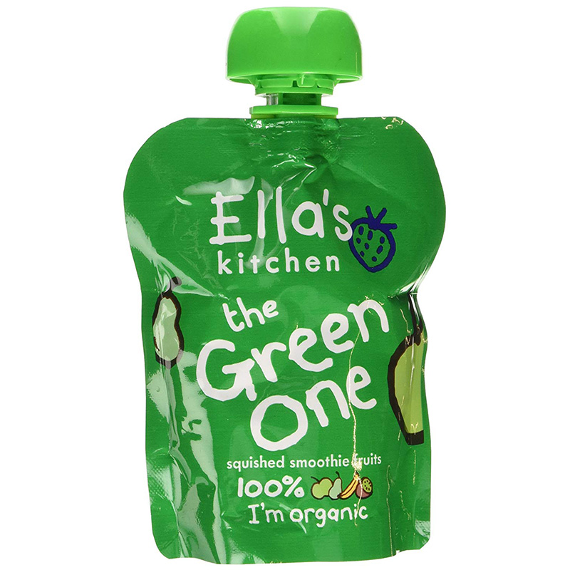 艾拉的厨房(Ella's Kitchen)有机绿色苹果香蕉梨子奇异果混合果泥 90克/袋装 6个月以上