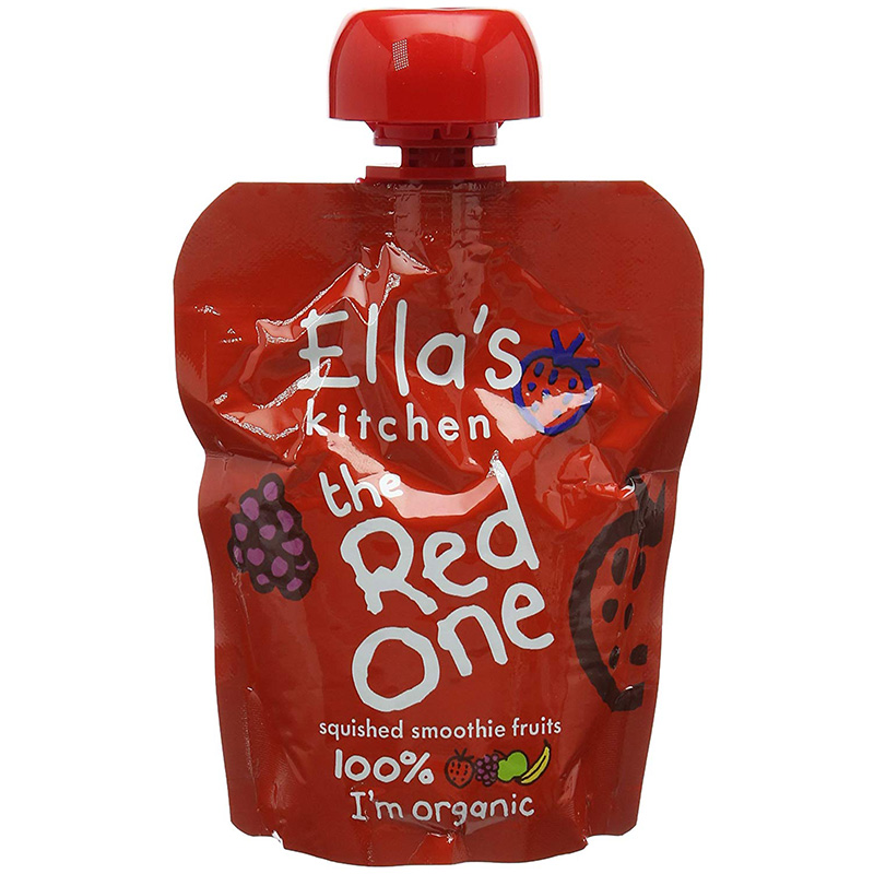 艾拉的厨房(Ella's Kitchen)有机红色香蕉草莓苹果覆盆子混合果泥 90克/袋装 6个月以上