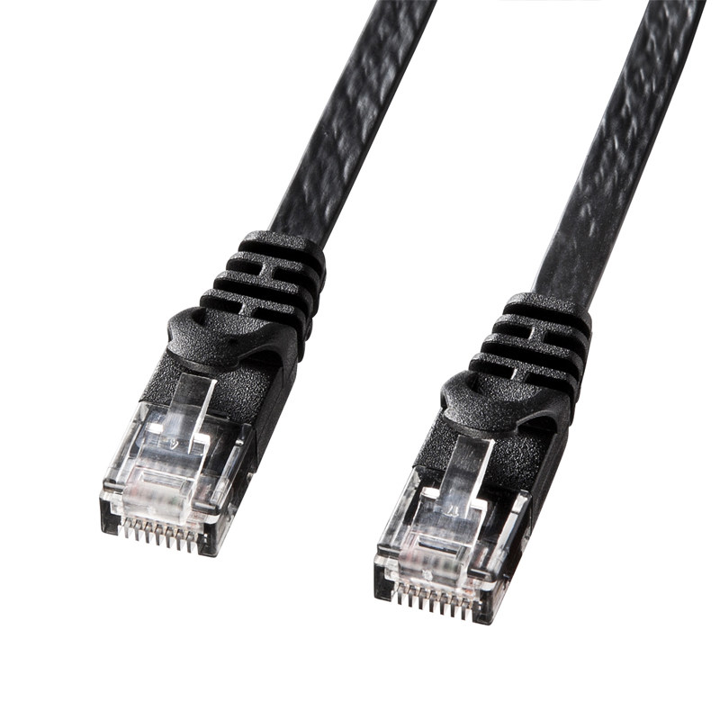 山业(SANWA SUPPLY) 黑色 CAT6/2米 网线 LA-FL6-02BK（根）