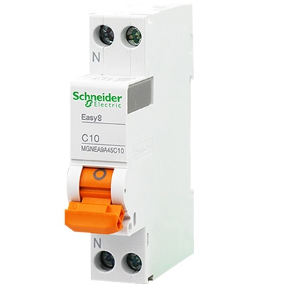 施耐德电气(Schneider Electric)断路器 家用空开E9系列1P+N 双进双出 DPN10A 空气开关