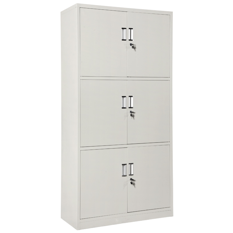 通三节柜 文件柜铁皮档案柜办公资料柜铁柜子 灰白色 JIACHENG