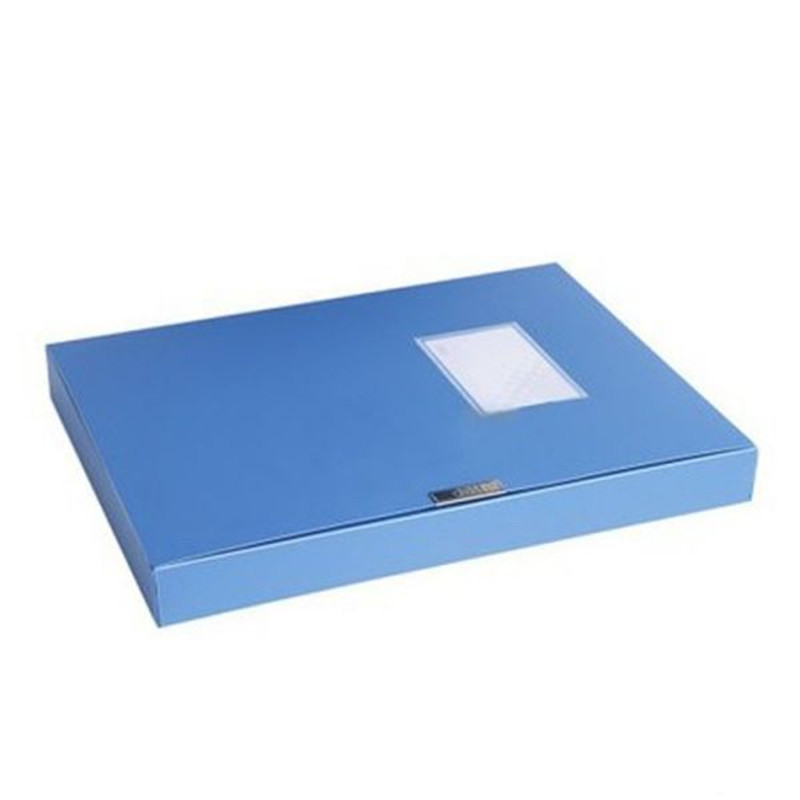 得力PP档案盒 A4 蓝色 5623