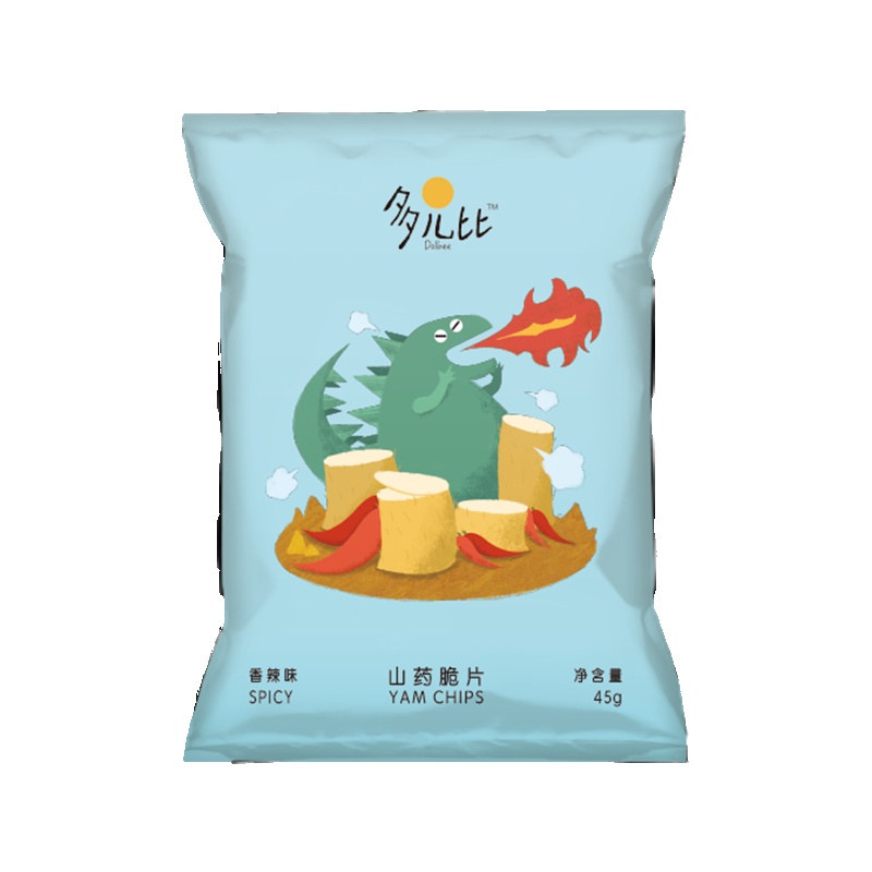 多儿比dolbee 山药脆片 香辣味山药片45g 薯片膨化食品休闲零食年货