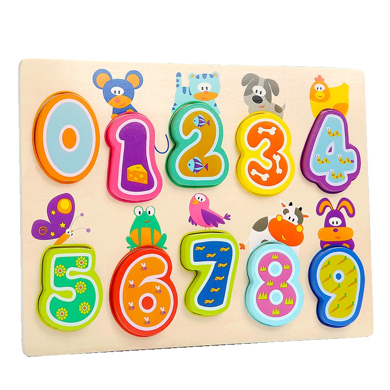 特宝儿(topbright)动物数字儿童拼图 2周岁以上男孩女孩50块以下宝宝木制益智玩具 120325