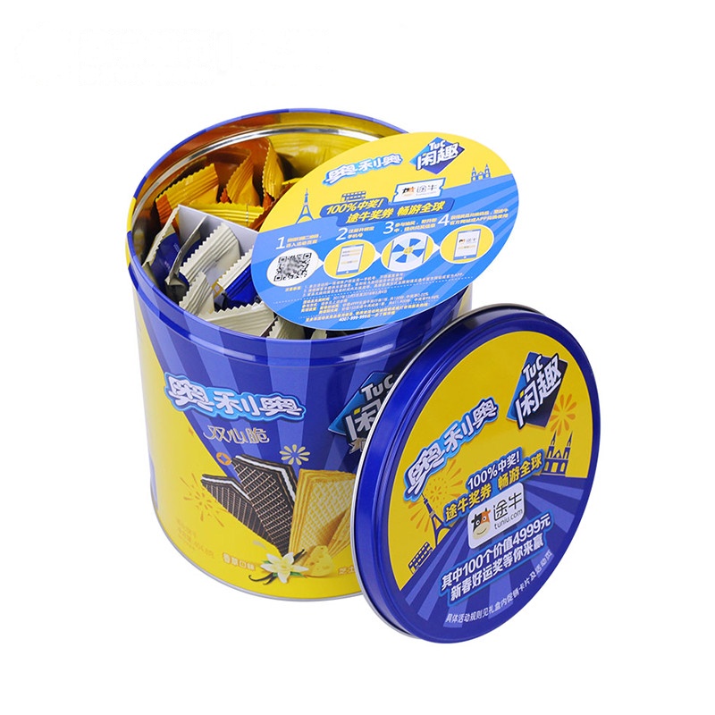 奥利奥+闲趣 新春威化饼干礼听404.8g/罐 亿滋出品