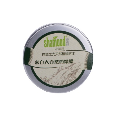 [苏宁自营]香木町(Shamood) 汽车香水 座式香氛 固体精油 精油方木 小清新味 香薰 原木色 改善车内环境