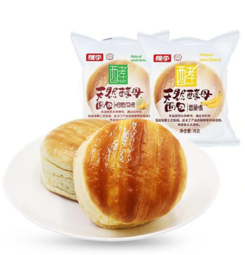 桃李天然酵母面包(香蕉味味)75g