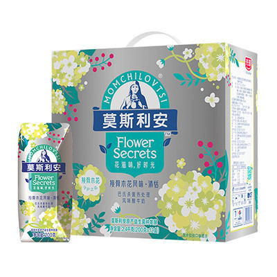 光明莫斯利安巴氏杀菌热处理风味酸牛奶(接骨木花风味)200g x 12盒