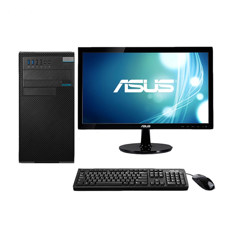 华硕(ASUS) D520MT 商用台式电脑整机 19.5英寸显示器(i3-6100 4G 500G 集显 黑)