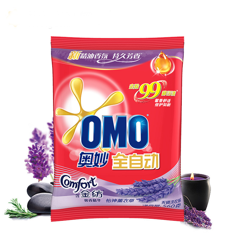 奥妙(OMO) 全自动含金纺馨香精华无磷 洗衣粉 560g (袋)