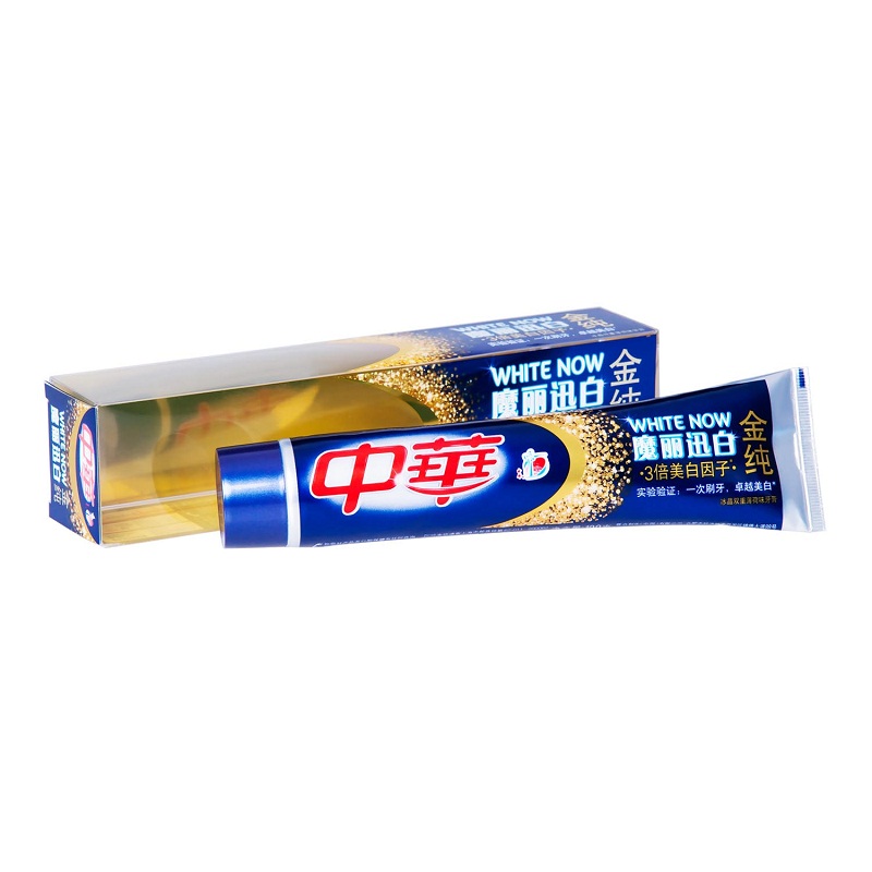 中华 金纯魔丽迅白 冰晶双重 薄荷味 牙膏 100g(支)