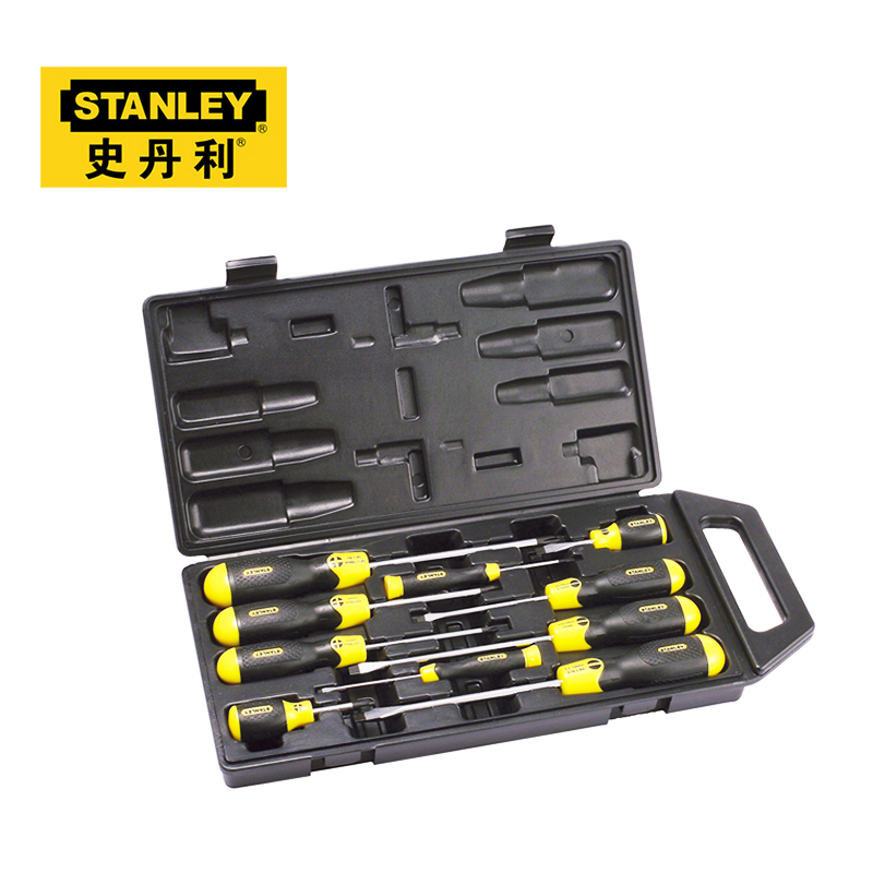史丹利(Stanley) 10件套胶柄一字十字螺丝批组套 65-005C-23 (套)