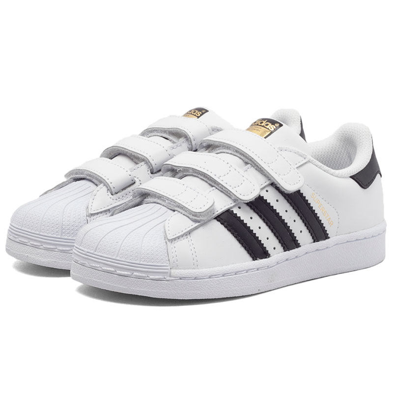 阿迪达斯儿童童鞋(ADIDAS KIDS) 三叶草春季 男小童 SUPERSTAR 魔术贴休闲鞋 B26070