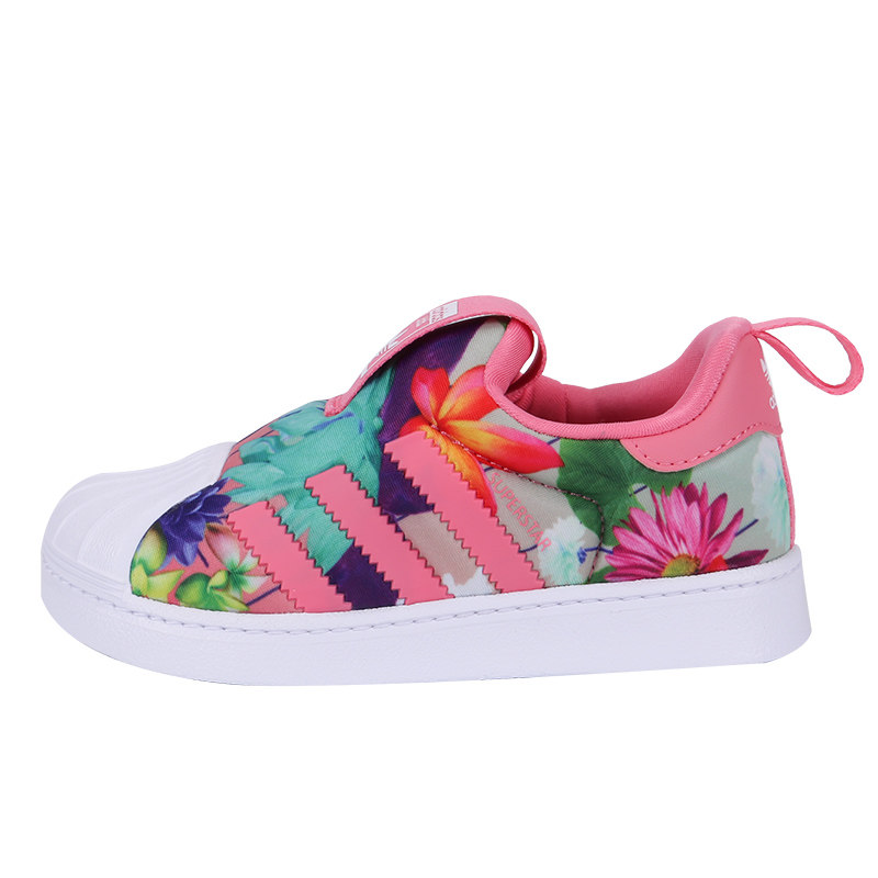 adidas kids阿迪达斯儿童鞋女小童三叶草经典鞋2018春季新款青少年鞋运动鞋CQ2578