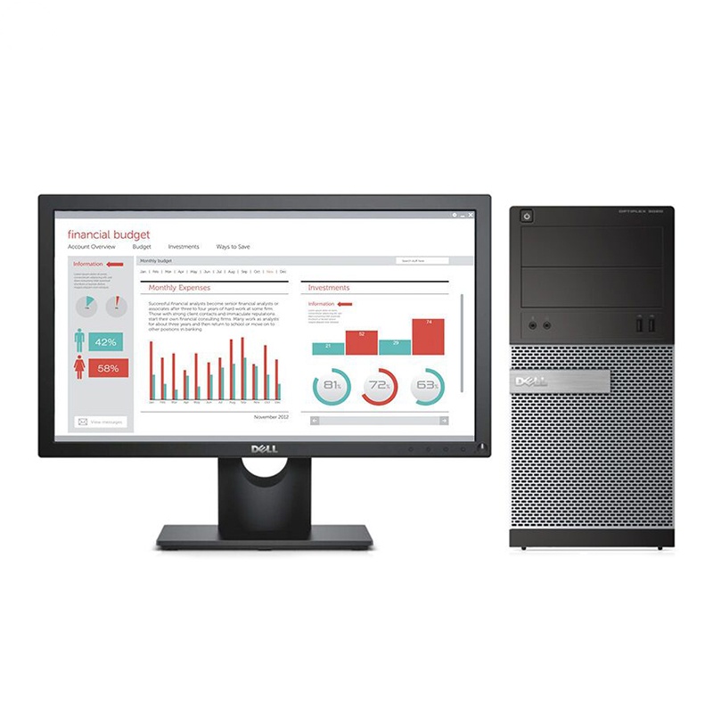戴尔(DELL)商用OP3020MT台式电脑 19.5英寸屏(I3-4160 4G 500G DVD DOS 可装XP)