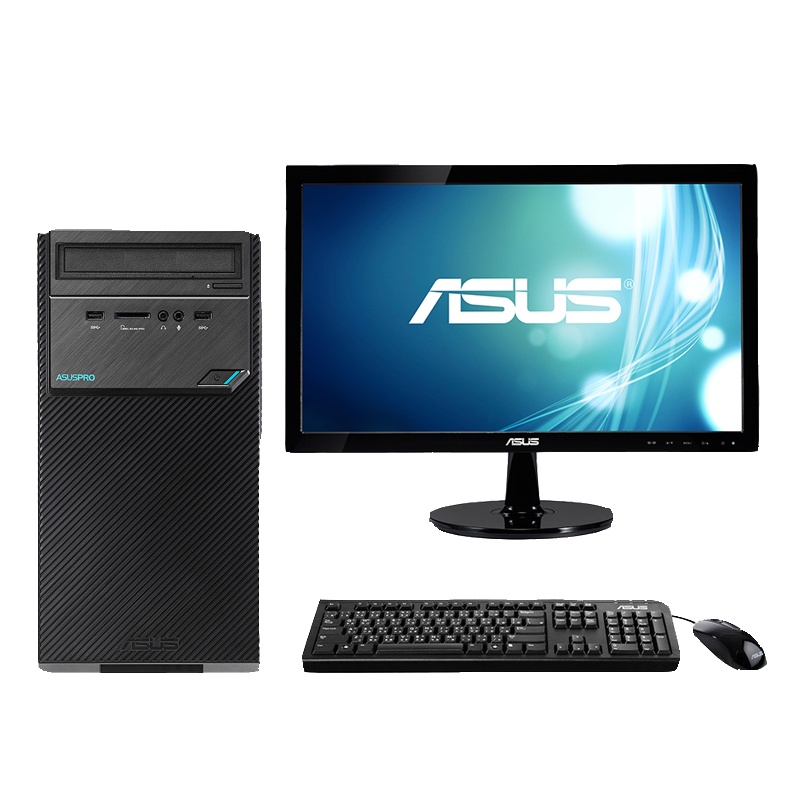 华硕(ASUS)商用台式电脑 D320MT19.5英寸显示器(I3-6100 4G 256GSSd 独显 WIN7 )