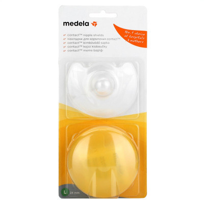 美德乐(medela)亲密接触型乳头护罩L号24毫米/片 2片乳头保护套装 PP材质 乳头保护器