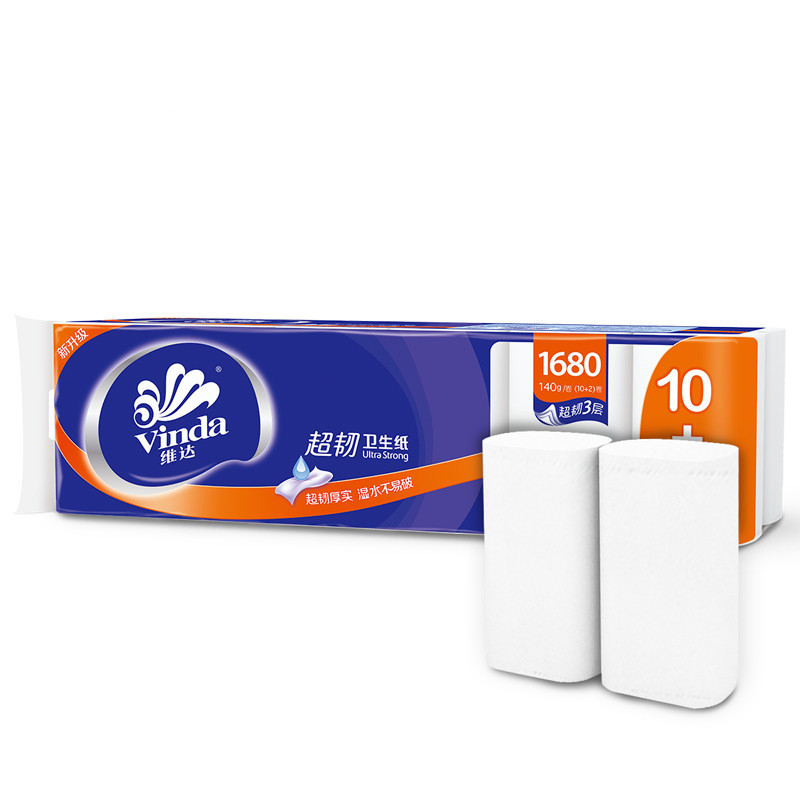 维达(Vinda) 无芯卷纸 三层 140g*12卷 V4457(单位:提)