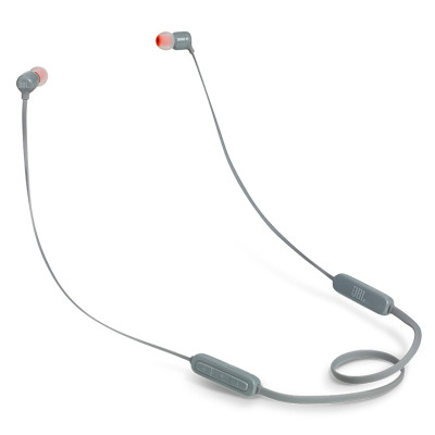 JBL T110BT 入耳式无线蓝牙耳机 运动耳机 灰色 [保税仓发货]