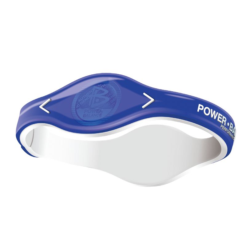 POWER BALANCE 霸能 高浓度负离子防手机电脑辐射 能量平衡手环 硅胶手环蓝色S