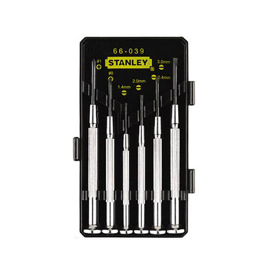 工具库 史丹利Stanley 6件套金属精密螺丝批 66-039-23 6件套 3把/组
