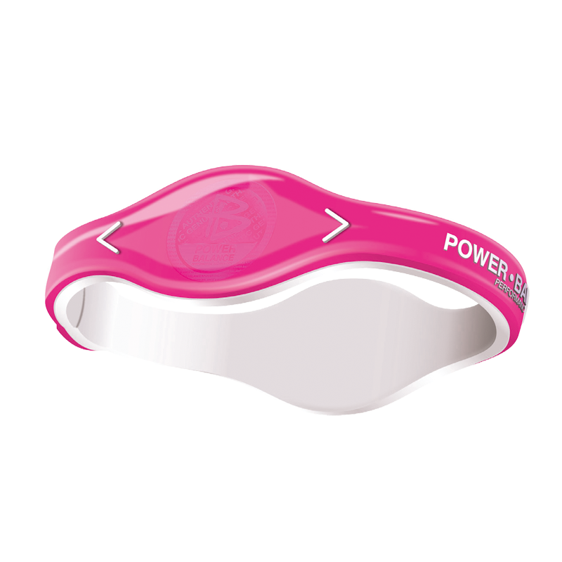 POWER BALANCE 霸能 高浓度负离子防手机电脑辐射 能量平衡手环 硅胶手环粉色M190