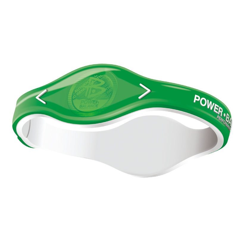 POWER BALANCE 霸能 高浓度负离子防手机电脑辐射 能量平衡手环 硅胶手环绿色S175