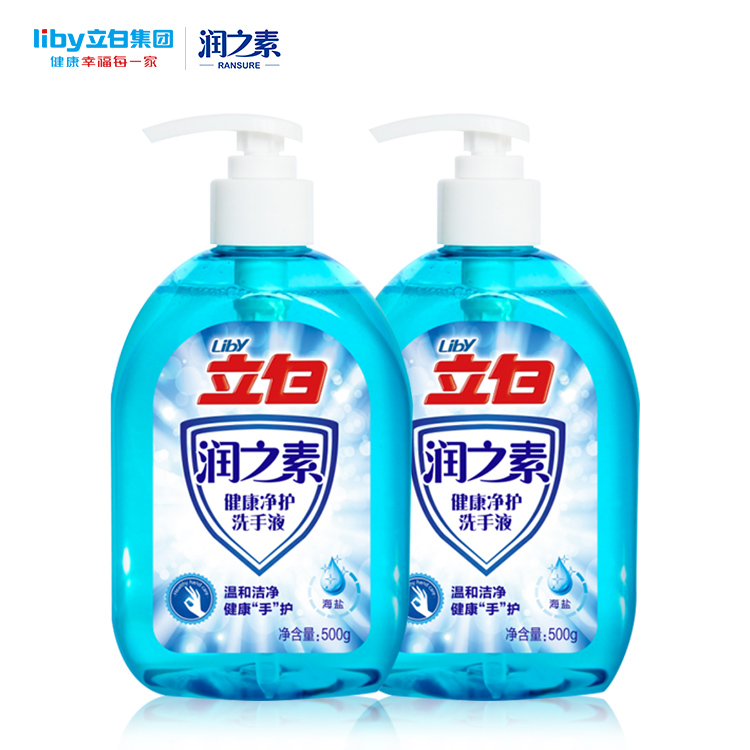 立白 润之素 健康净护 海盐洗手液 500g X 4 瓶(单位:瓶)