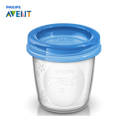 飞利浦AVENT新安怡母乳储存杯套组180毫升储奶杯 PP材质 易于清洁 储奶袋/瓶 0-3岁