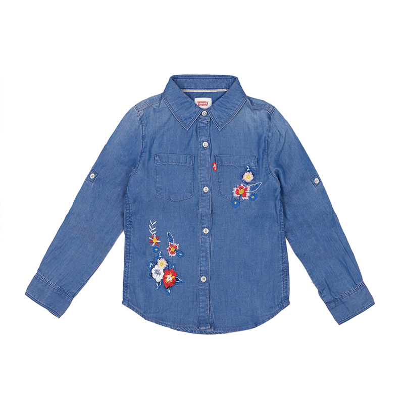 李维斯儿童(LEVI'S KIDS)女童 牛仔长袖衬衫 81622SH556N1W